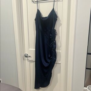 Fashion Nova Elegant Navy Blue Dress L